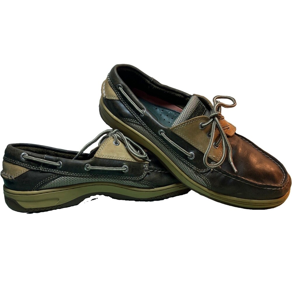 Sperry Top-Sider Mens Sz 12M Billfish Boat Shoes Brown Leather Mesh 1048834